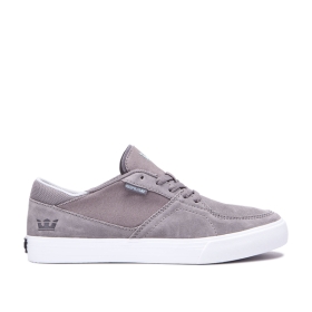 Mens Supra Low Top Shoes MELROSE Grey/white | AU-56338